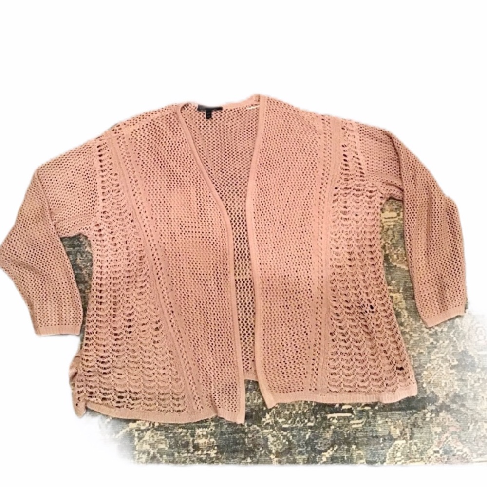 LANE BRYANT OPEN KNIT DUSTER CARDIGAN